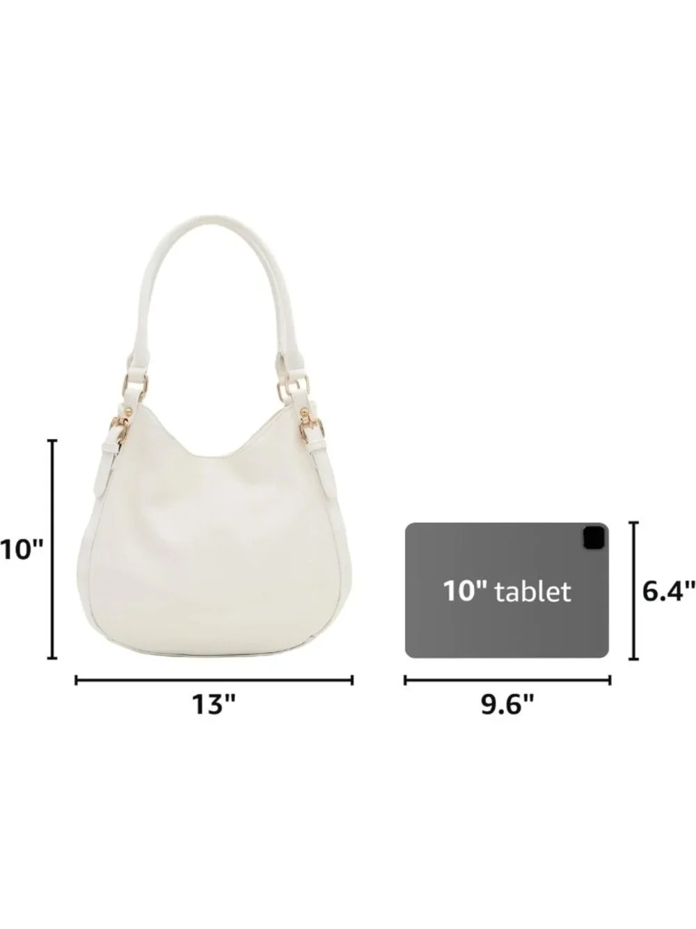 Stylish Lightweight Faux Leather Medium Hobo Bag with 3 Compartments - Perfect